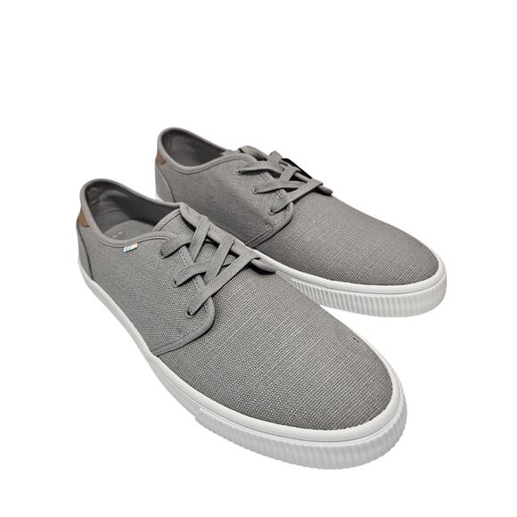 Toms Carlo Drizzle Grey Canvas Ortholite Comfort Sneakers Men's Size 10.5 NWB - Picture 3 of 7